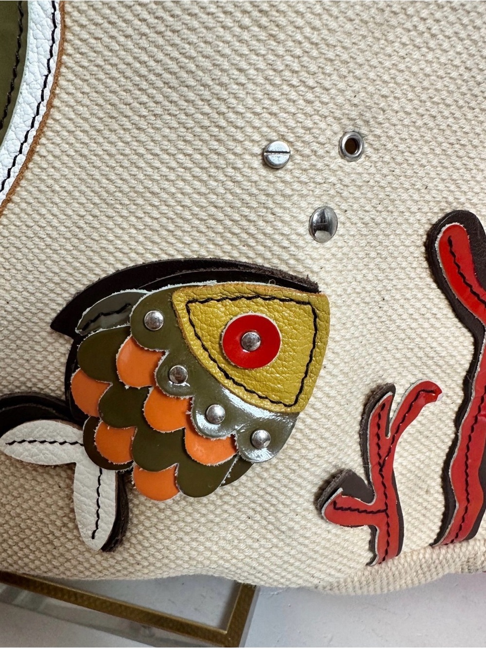 PRADA Canapa Vitello Sea Life Tote - Picture 3 of 6